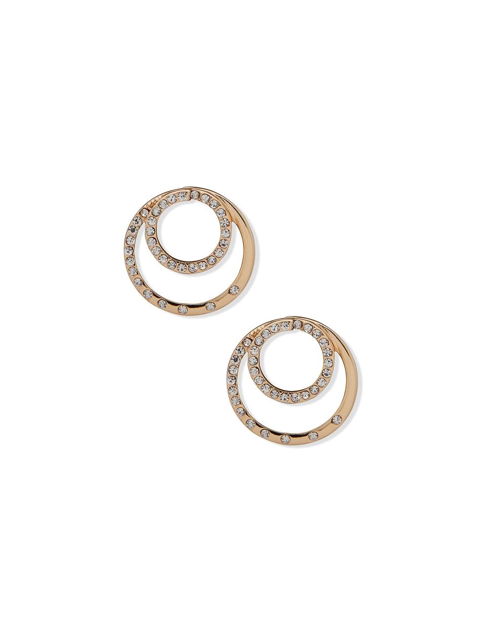 Boucles d'oreilles percées Anne Klein Doorknocker With Pave   | HQW-9877682